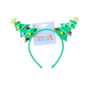 {Baby it's cold outside} Double Christmas Tree headband
